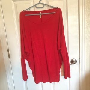 Red Dolman Tunic